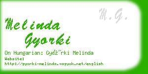 melinda gyorki business card